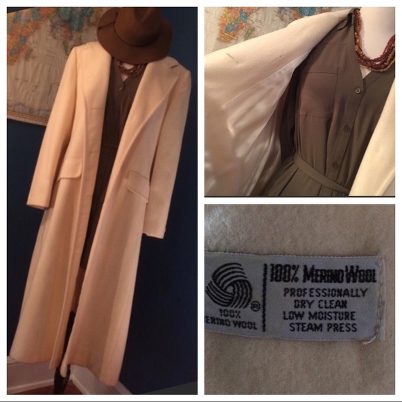 J.G. Hook Jackets & Blazers - Ivory | 100% Merino Wool Peacoat